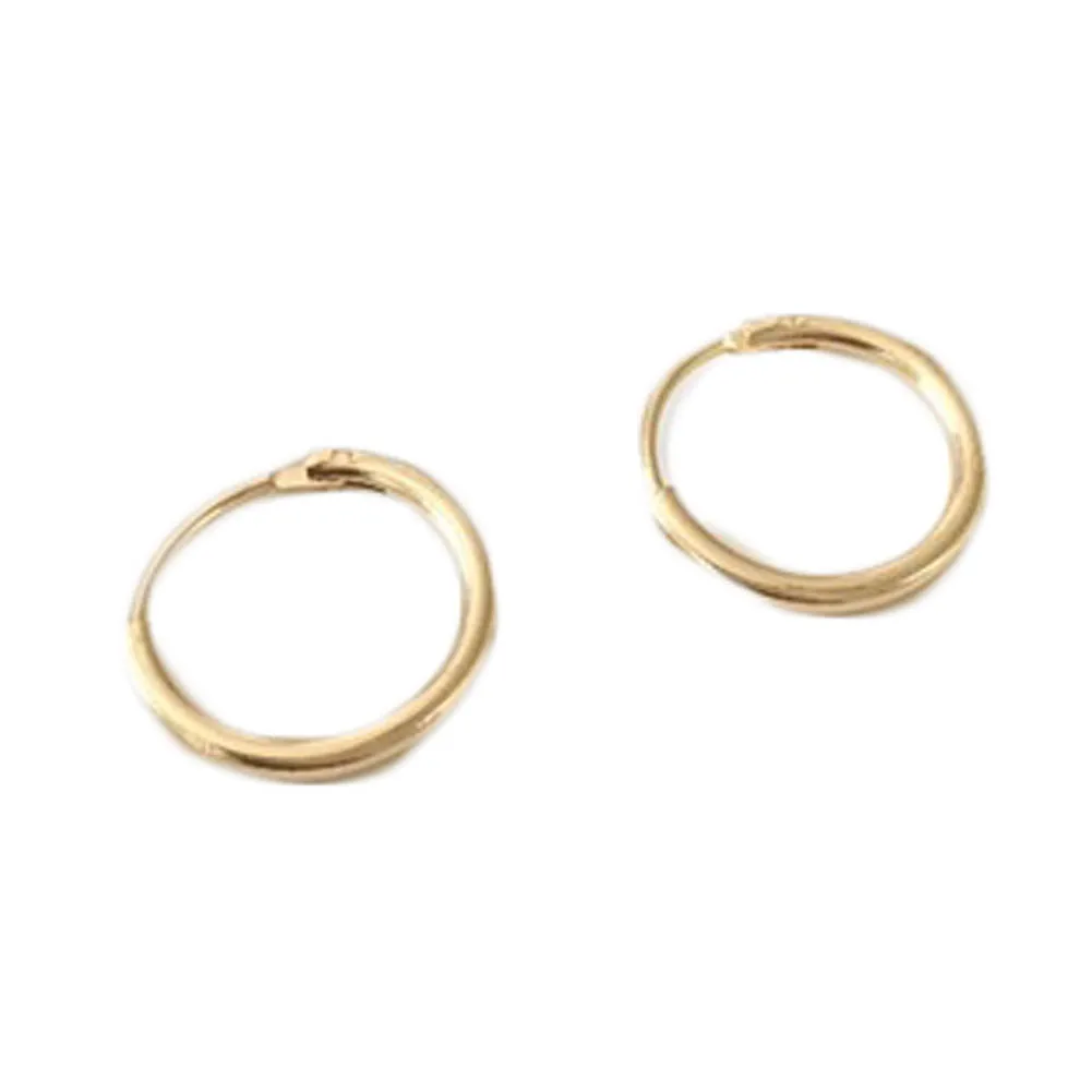 

Fashionable Simple Copper Round Circle Golden Earrings Small Circle Hoop Earrings For Women/ Man Round Popular jewelry