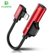 FLOVEME 2 в 1 для Lightning аудио адаптер зарядки конвертер для iPhone X Xs 7 8 XR зарядное устройство Jack разветвитель наушников USB адаптер переходник для наушников наушники адаптер usb переходник for iphone 7 x