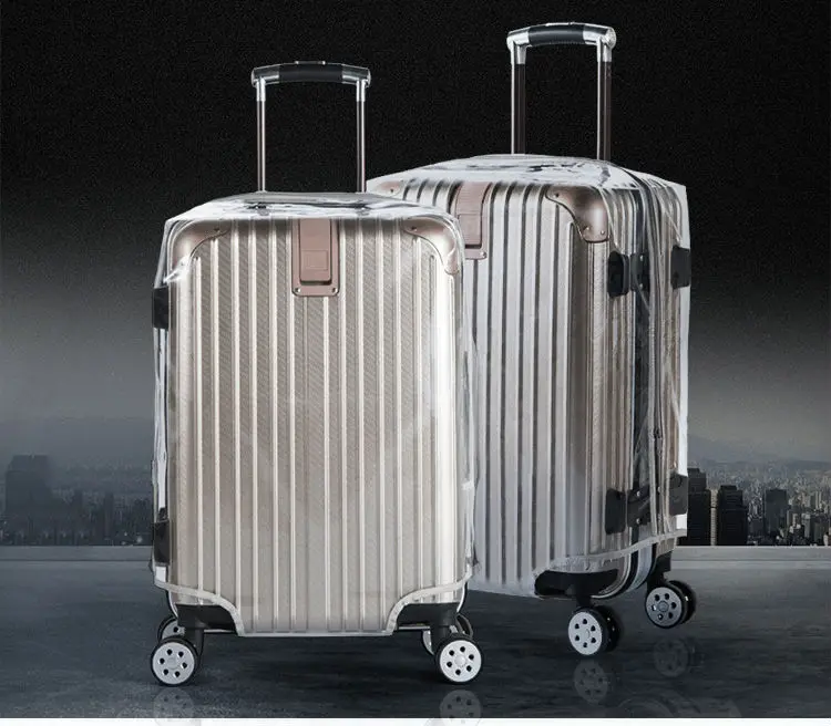 Защитный чехол для багажа из ПВХ, уплотненный чехол для чемодана на колесиках, прозрачные дорожные аксессуары с защитой от царапин, 26-30 дюймов