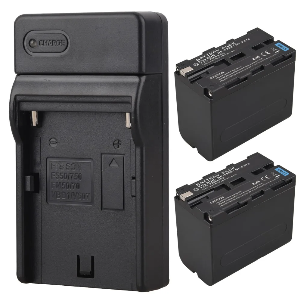2 шт. 7800 мАч NP F960 NP F970 Цифровой Li-Ion Батарея + USB Зарядное устройство для sony NP-F960 NP-F970 видео Камера Замена батареи