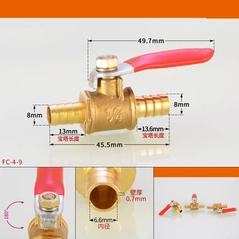 

2pcs Brass Ball Valve 8MM to 8MM Connector Joint Copper Pipe Fitting Coupler Corrosion Resistant Free Shipping