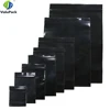100pcs Multi Sizes Reclosable Poly Ziplock Package Pouches Black Heat Sealing Zip Lock Plastic Storage Bags 1