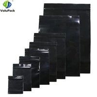 100pcs Multi Sizes Reclosable Poly Ziplock Package Pouches Black Heat Sealing Zip Lock Plastic Storage Bags 1