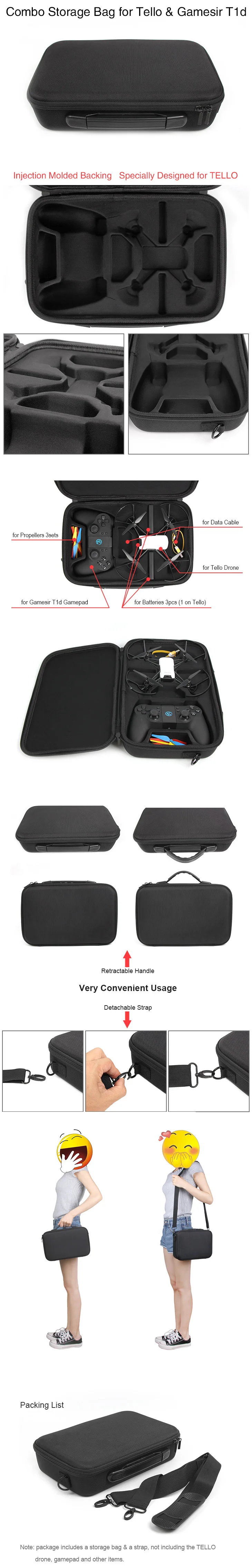 DJI tello сумка переносная сумка на плечо для DJI tello Дрон и контроллер Gamesir T1d геймпад аксессуары