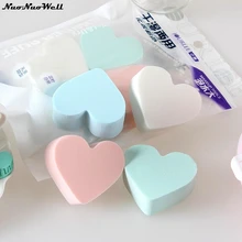 4 шт./компл., новинка, Горячая Косметика для лица, носа, глаз, красивая, в форме сердца, мягкая основа для макияжа, машина для замеса опары, косметическая пудра