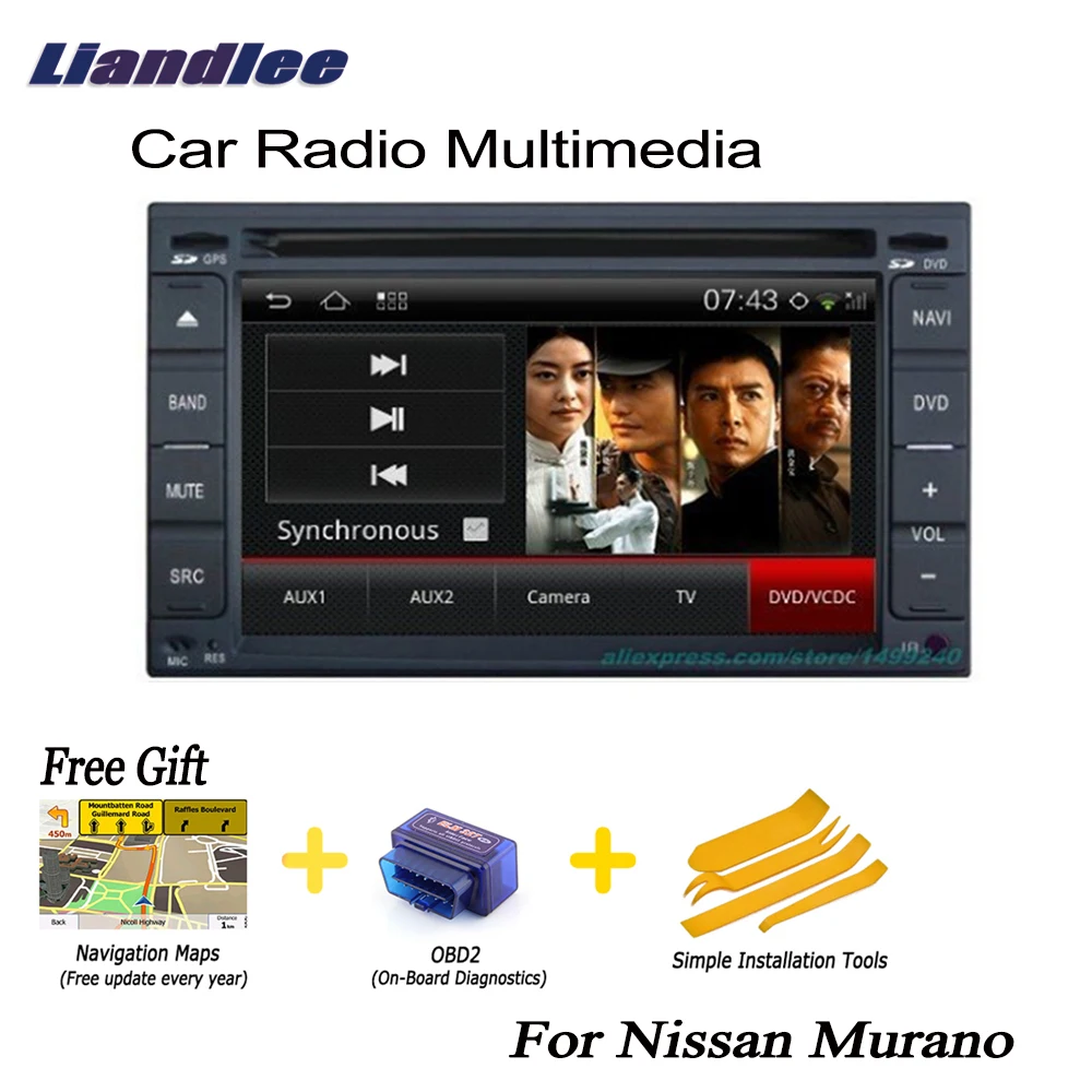 

Liandlee 2 din Car Android GPS Navi Navigation Maps For Nissan Murano 2002~2007 Radio CD DVD Player Audio Video Stereo OBD2 TV