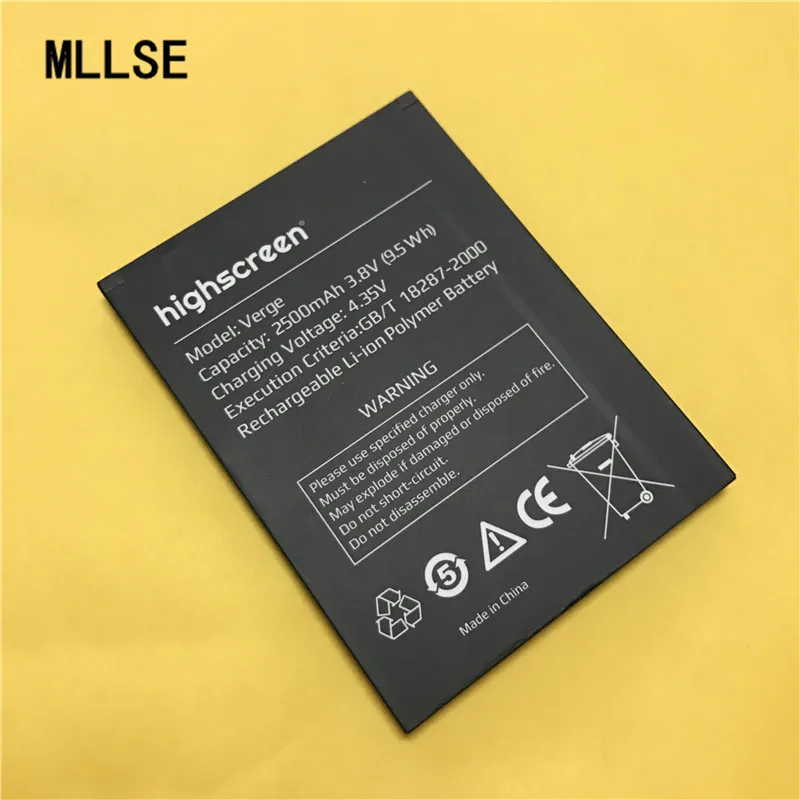 Аккумулятор MLLSE 2500 мАч аккумулятор Verge Для Screen мобильный телефон|battery for|battery for