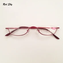 Полуободковая оптическая оправа, металлические ультралегкие очки для чтения, мини-очки для дальнозоркости+ 1,00+ 1,25+ 1,50+ 1,75+ 2,00+ 2,25