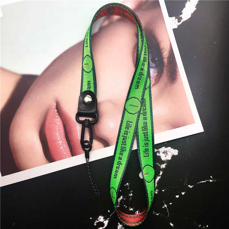 

Mobile Phone Straps Time pattern Multi-function Lanyard for phones ID Card Pass Gym Keychain Lanyard Wrist Neck Strap for iphone