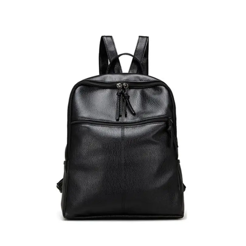 

Best Gift Black Leather Satchel Shoulder Women Backpack School Travel Rucksack Bags a19  Drop Shipping Wholesale