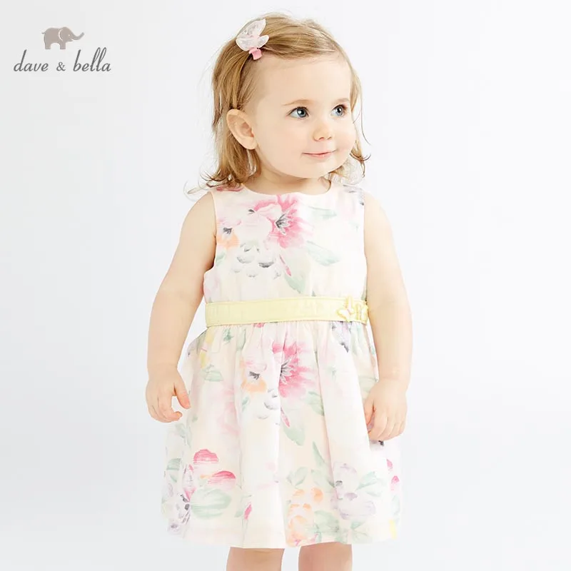 

dave bella summer baby girl's princess floral dress children birthday party wedding dress kids infant lolital clothes DBJ7300