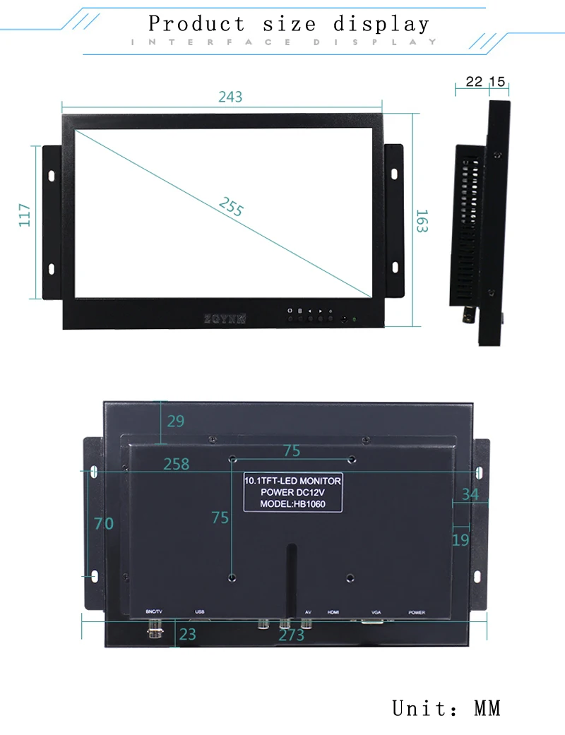 para instalação de armário, hdmi, vga, bnc, interface hd