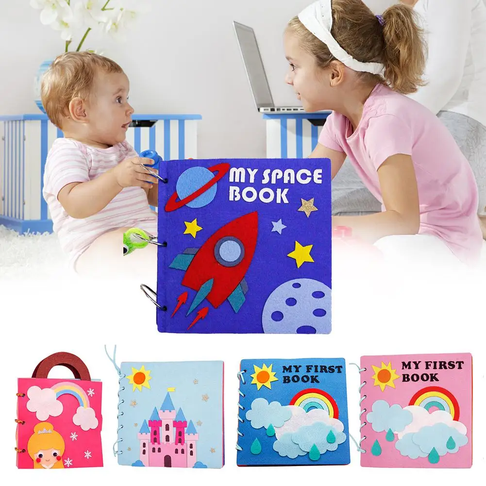 

Soft 3D Baby Cloth Book Newborn Early Educational Cloth Book Kindergarten Homemade Picture Book Children's DIY Kit