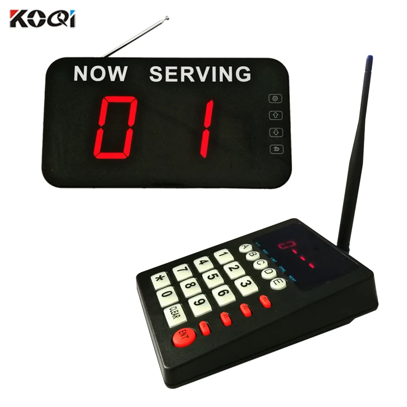 

Display Number Counter System Wireless Calling System 1 Keypad Transmitter 1 Display Screen for Bank Service Center