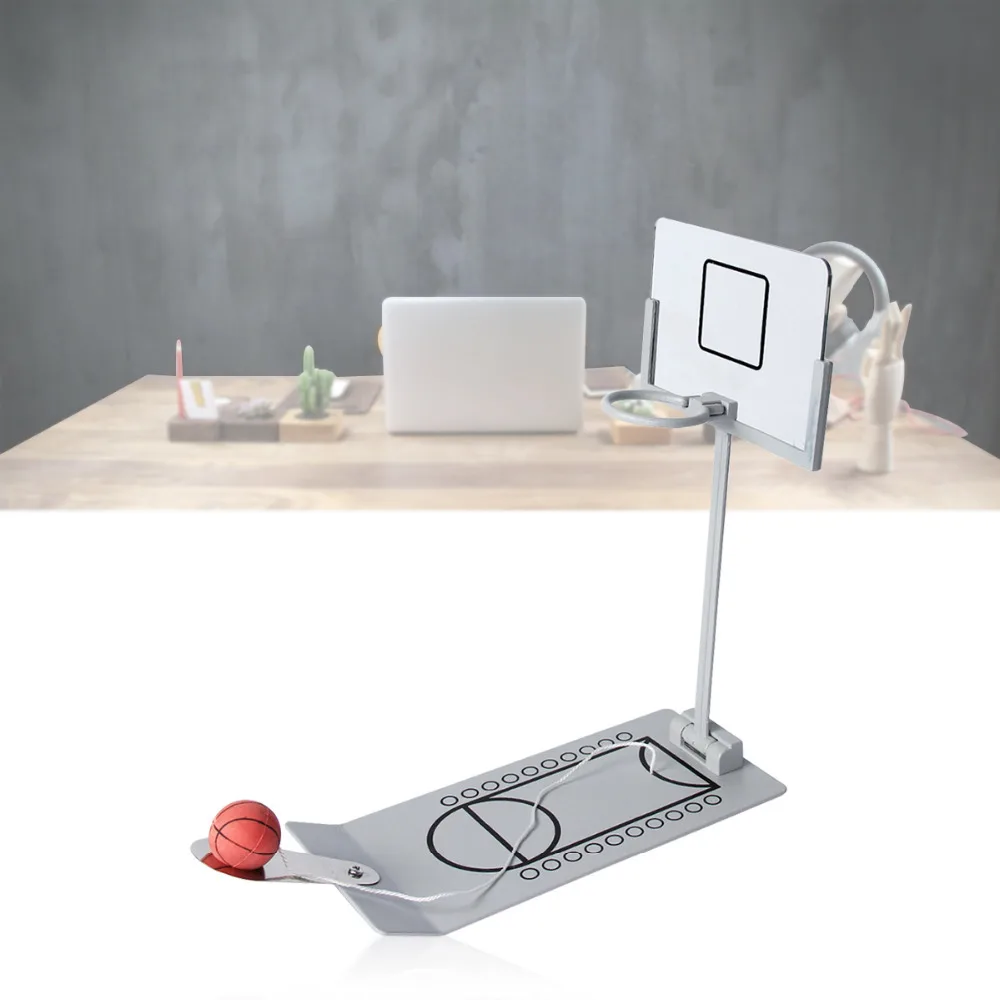 Mini Finger Basketball Rack Game Foldable Table Relax Desktop