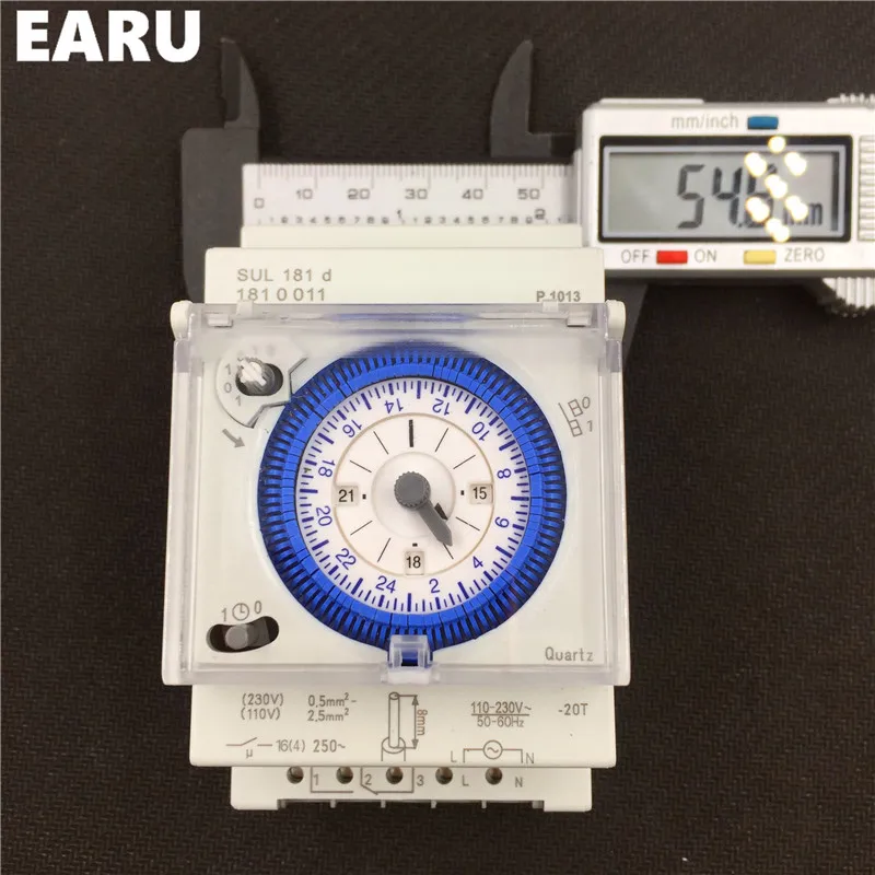 Аналоговый механический переключатель таймера 110 V-220 V 24 часа в сутки программируемый 15 минимальное время установки реле SUL181D Лидер продаж