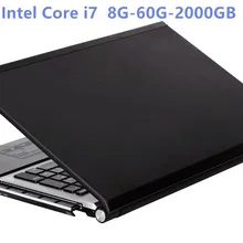 Intel Core i7 HD графический ноутбук 8 ГБ ОЗУ+ 60 Гб SSD+ 2000 Гб HDD игровой ноутбук Windows 10 ноутбук встроенный Bluetooth DVD-RW