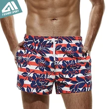 Летние каникулы пляж Fast Dry Для мужчин Плавание ming шорты фиксируется на талии Плавание магистрали Seobean игривый узор Для мужчин бордшорты AM2055