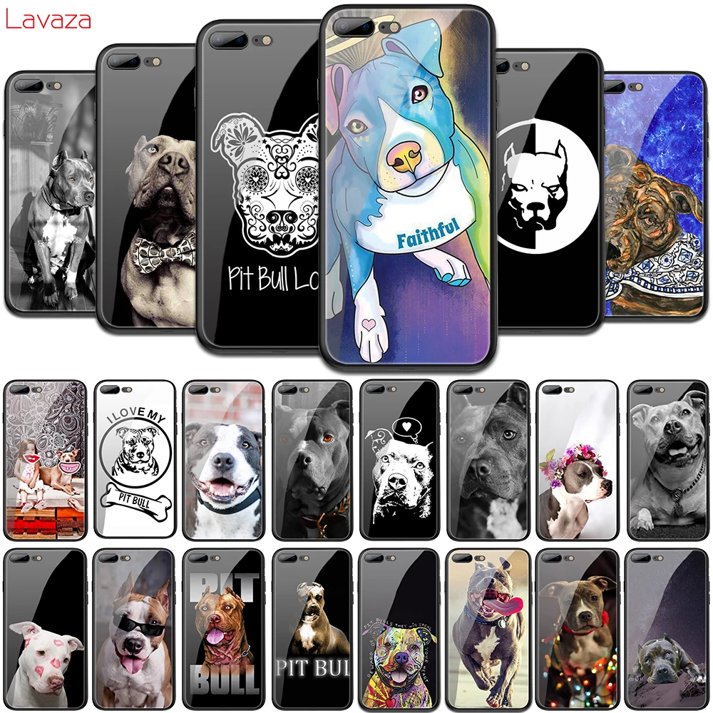 Мягкий чехол из закаленного стекла Lavaza Pit Bull Lovely Pet Dog Pitbull для iPhone 6 6S 7 8 Plus 5 5S SE XR X XS