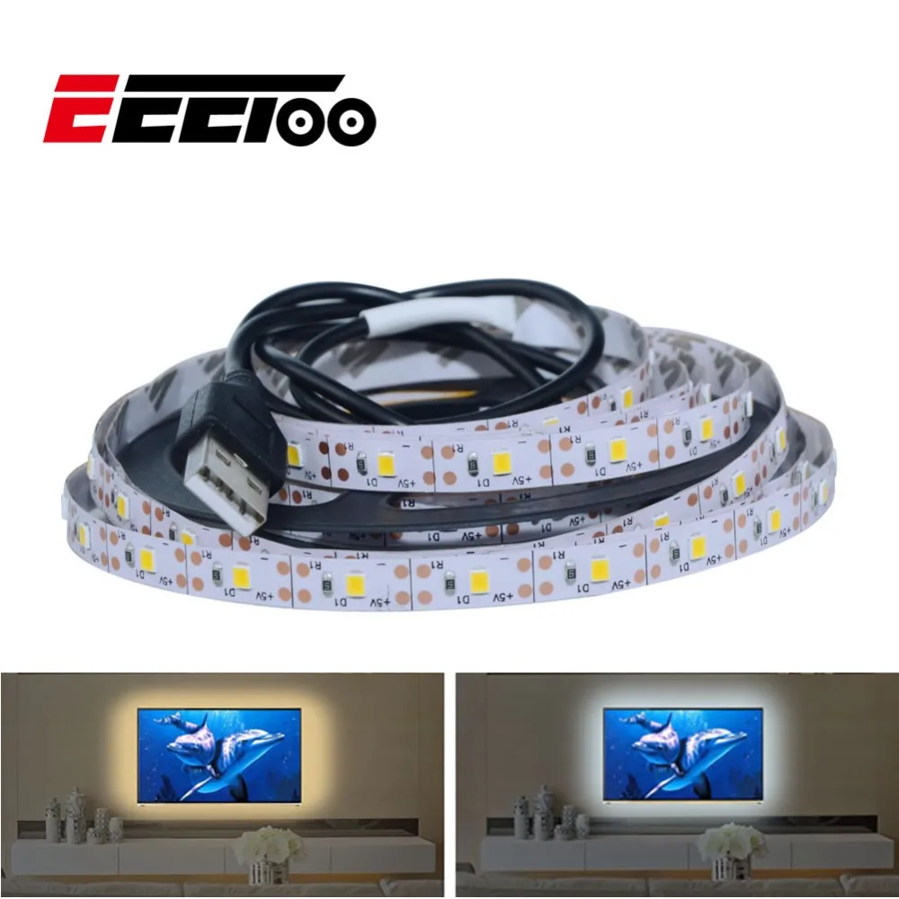 Светодиодная лента для ночного освещения EeeToo 50 см 1 м 2 3 4 5 в постоянного тока с USB