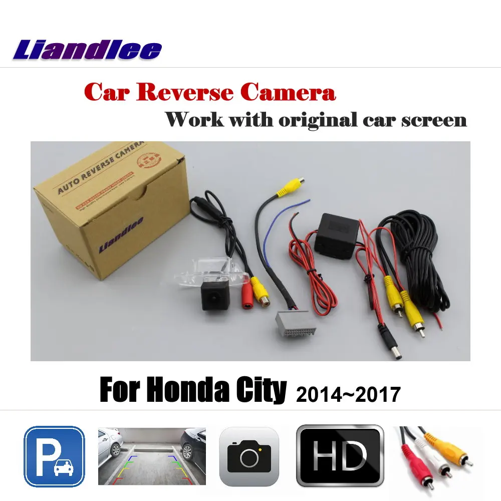 Liandlee Автомобильная камера заднего вида для Honda City 2014 ~ 2017 Оригинальный экран/HD CCD
