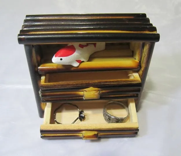 Ручной работы бамбуковый шкаф мебель модель антикварная ручная работа мини Ностальгический орнамент