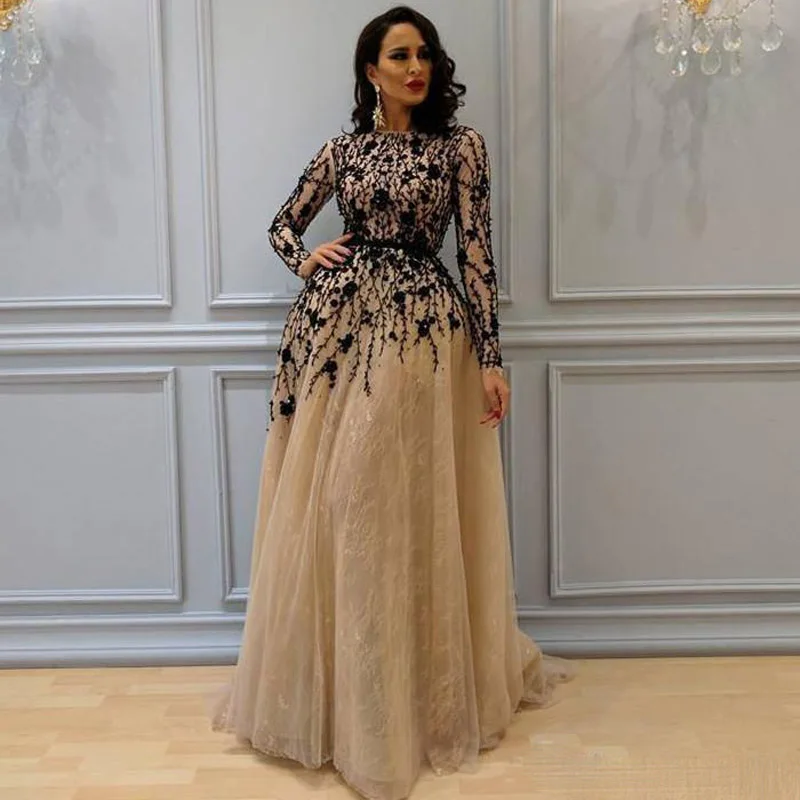2018-gorgeous-beading-prom-gown-with-long-sleeves-lace-crew-neckline-evening-dresses-champagne-elegant-womens-dress-plus-size-formal-wear