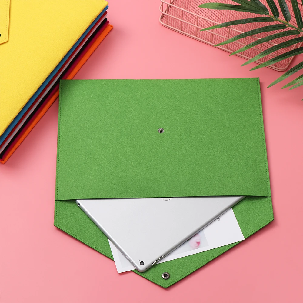8 цветов Простой большой емкости мешок для документов pad Бизнес Портфель папки для файлов химический Войлок подачи продуктов