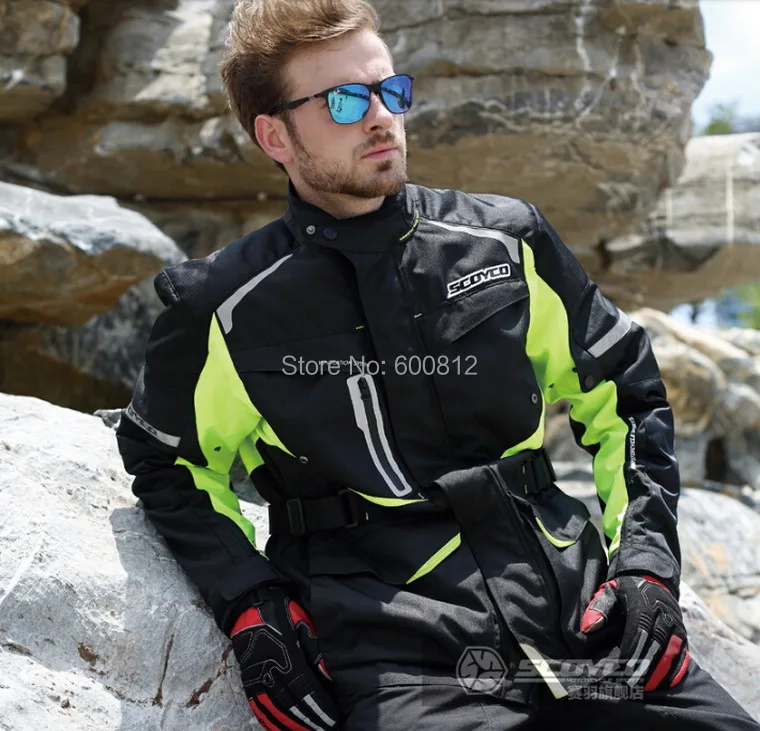 Scoyco мотогонок костюмы джерси одежда защита от падения Защитная водонепроницаемая куртка мужская теплая холодная зима JK42