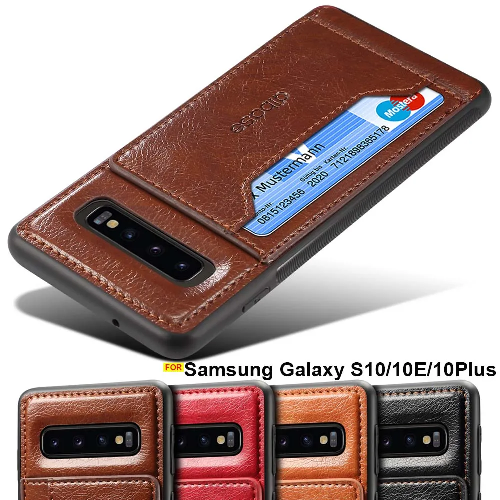 Чехол для Samsung Galaxy S10 чехол plus мягкий бампер из ТПУ держатель карт автомобильный