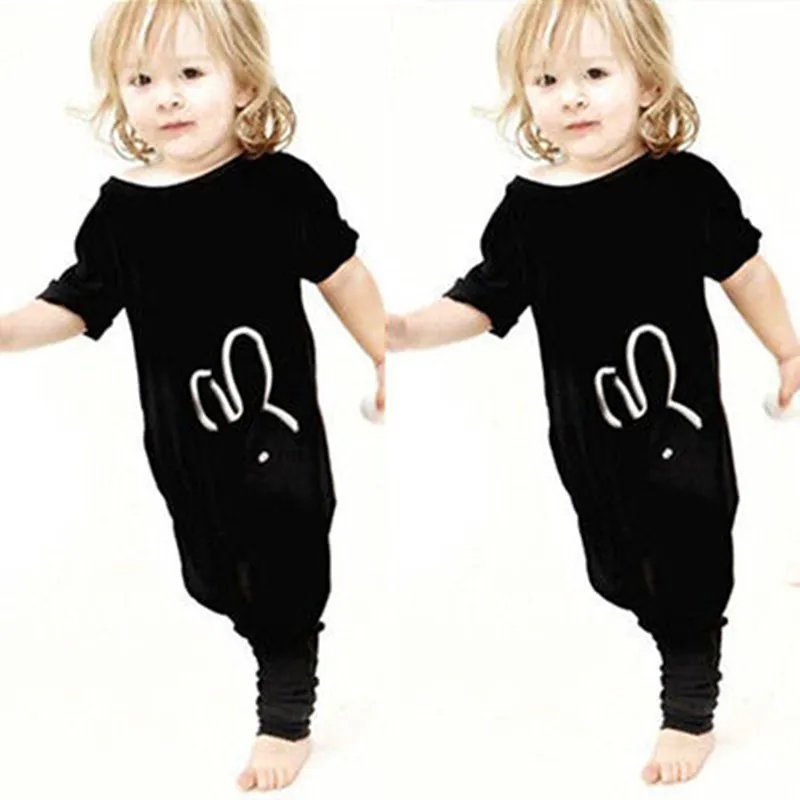 

2016 Autumn Baby Boys Girls Romper Fashion Rabbit Short Sleeve Toddle Kids Rompers Jumpsuit