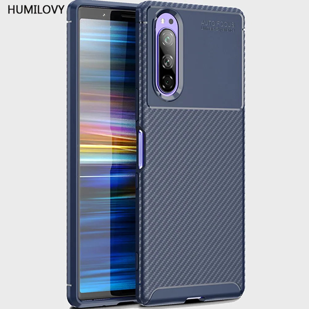 For Sony Xperia 2 Case For Sony Xperia2 Cover Carbon Fiber Texture Shockproof Soft Tpu Back Cover For Sony Xperia 2 Phone Case Fitted Cases Aliexpress