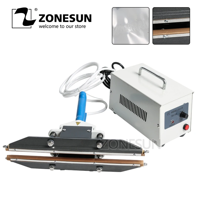 ZONESUN 300 мм мгновенные Горячие плоскогубцы портативный импульсный упаковщик