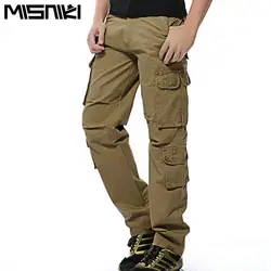 Misniki Горячие Демисезонный брюки-карго Для мужчин Повседневное военные Для мужчин s брюки Pantalon Homme