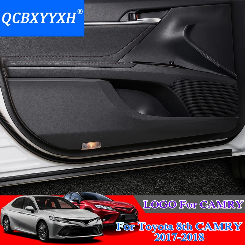 

QCBXYYXH Car Styling Protector Side Edge Protection Pad Protected Anti-kick Door Mats Cover For Toyota 8th Camry 2017 2018