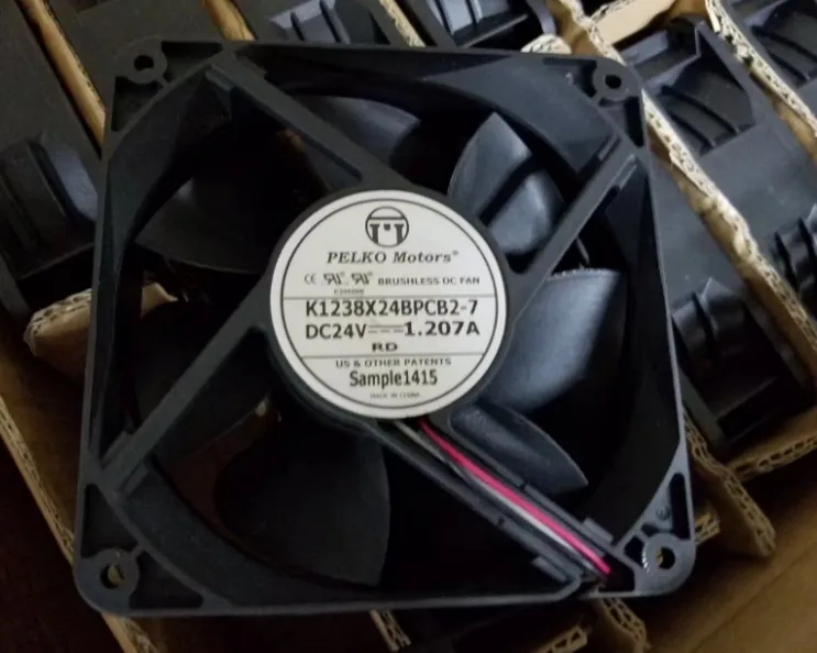 

Новый охлаждающий вентилятор для PELKO Motors K1238X24BPCB2-7 12038 24V 1.207A
