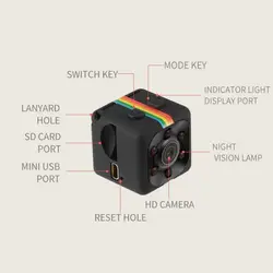 Мини-камера HD 1080 P датчик ночного видения Видеокамера движения DVR микро камера Спорт DV видео маленькая камера cam SQ 11