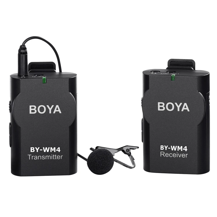 BOYA BY-WM4 Беспроводная система микрофона Lavalier для Canon Nikon Sony A7 GH4 DSLR Camera Camcorder iPhone Samsung