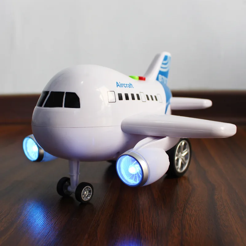 1 Pcs Electric Airplane Flash Sound Aircraft A380 Toy Model Flashing