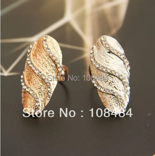 

New Arrival Rhinestone Nail Ring High Quality Jewelry Hot Selling Charm Rings LM-R038