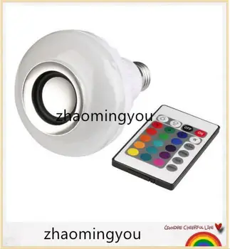 

YON 20PCS Wireless E27 12W Bluetooth Remote Control Mini Smart LED Audio Speaker RGB Color Light Warm Bulb Music Lamp