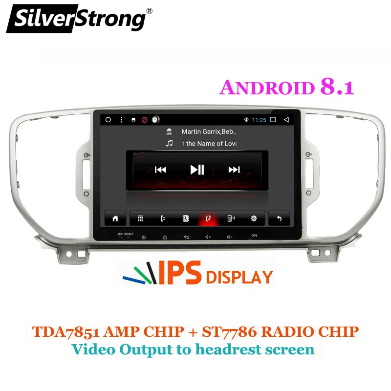 SilverStrong 2din Android8.1 автомобильный DVD для KIA новый Sportage 2016 2017 2018 KX5 Android автомобиль GPS