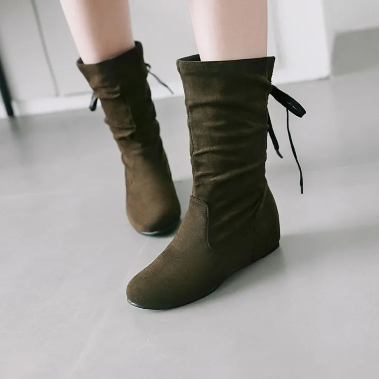

Big Size 11 12 13 14 15 16 17 Inner raised back lace snowfield boots with velvet cotton boots