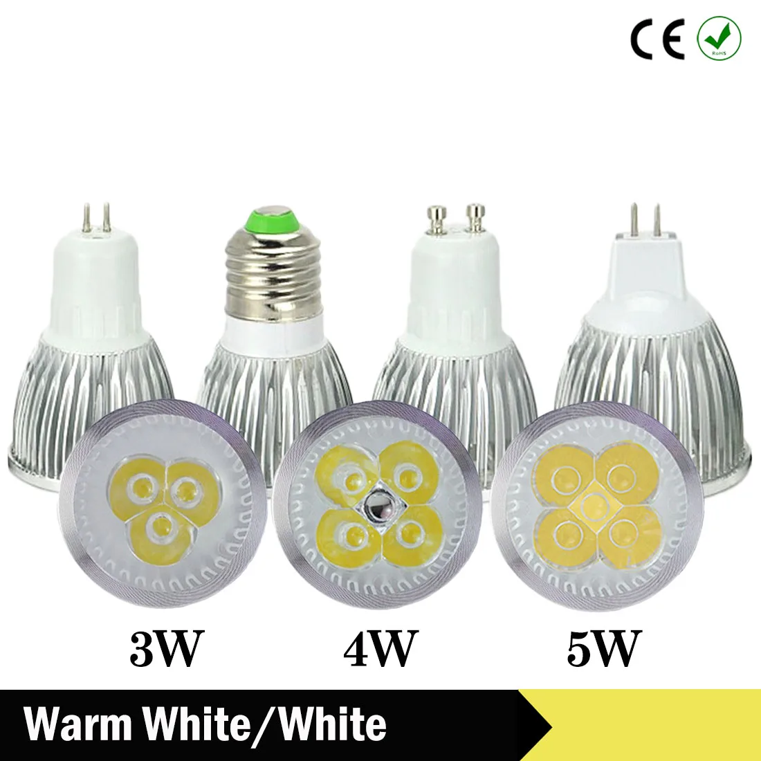 

COB Led Spotlight 3W 4W 5W Led Lights E27 GU10 GU5.3 MR16 220V Cob Led Bulb Warm White Cold White Lampada Led Lamp