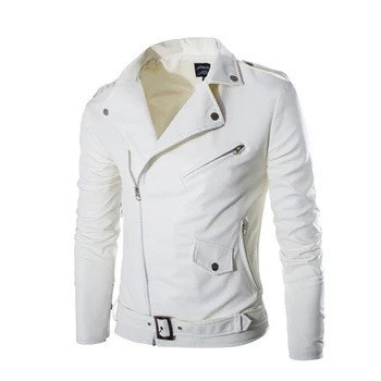 

Free shippingn men pu leather jacket 018