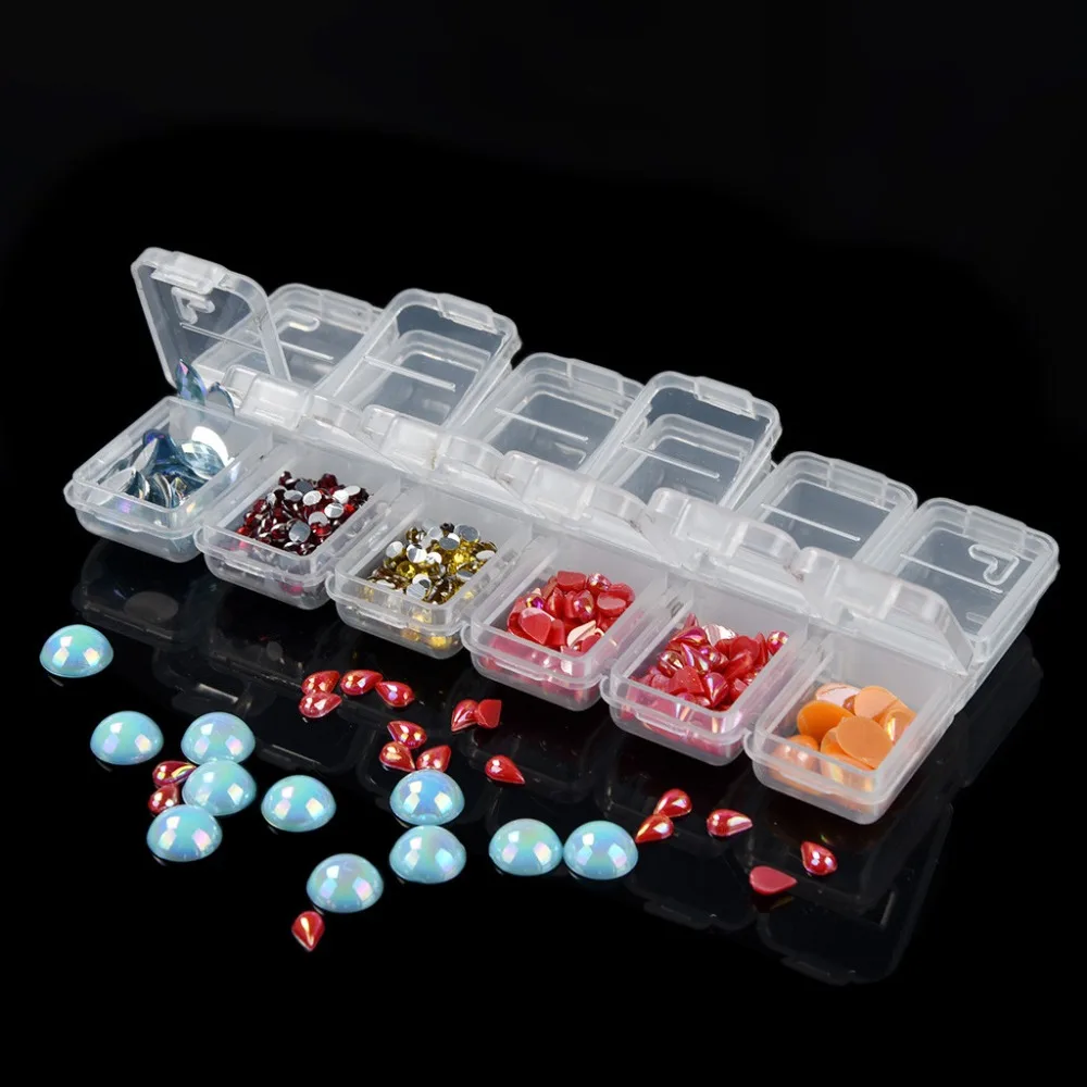 

Diamond Embroidery Painting Tool 1 Slots grid Diamond Painting Accessories Tool Box Embroidery Case Geometric Jewelry Storage