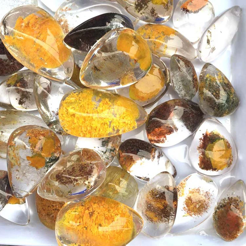 Natural Stone Pendants Phantom Crystal Gem Jewelry Charm Stone Nice Gift For DIY Stone Jewelry Making Send Random