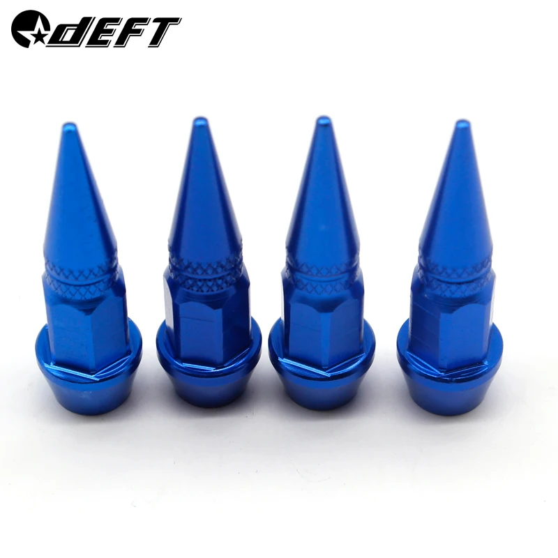 

DEFT Valve 4Pcs Universal Car Spike Tire Valves Motorcycle Auto Bike Spike Shape Dustproof Tire Wheel Stem Valve Caps With Logo