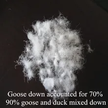 Freies verschiffen 90% weiße gans & ente gemischt unten/gans entfielen für 70%/füllkraft 750/tröster und jacke füllstoff/5 unze preis