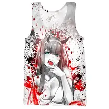 Аниме Дарлинг в франксе для мужчин и женщин майка с 3d принтом крутой тренировки Топ-Бюстгальтер на бретельках майка для мужчин женские повседневные топы